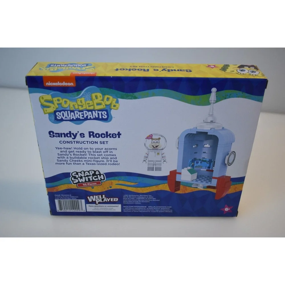 SpongeBob Squarepants Sandys Rocket Snap & Switch Construction Set 95 Pcs NEW